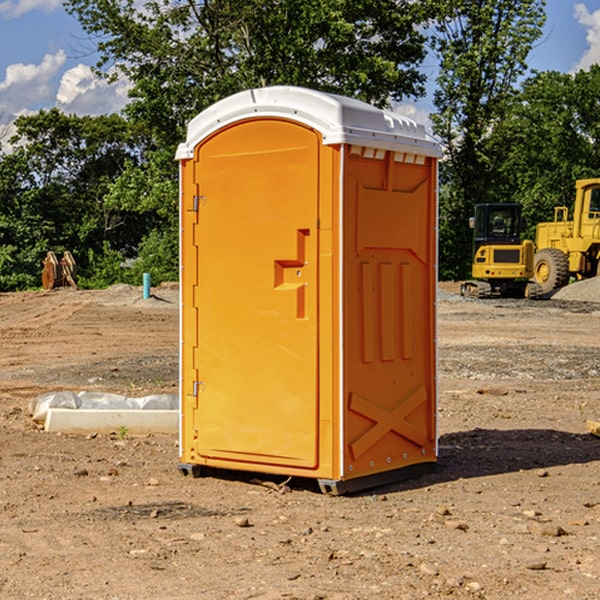 how often are the portable restrooms cleaned and serviced during a rental period in Lincoln Village